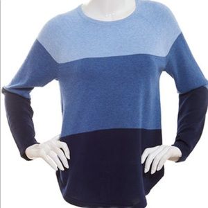 SOLD NWT blue color block sweater